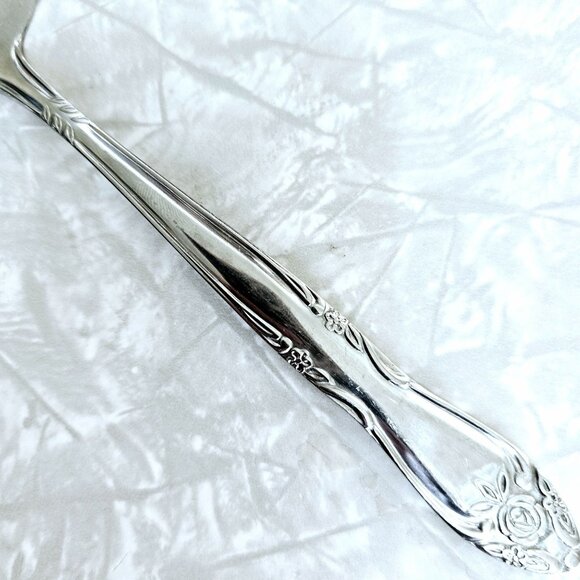 Lifetime Cutlery Floral Pierced Pie Server 10" rose scroll handle serving - Picture 2 of 10